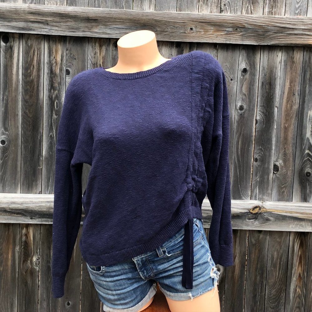 EXPRESS lightweight sweater with side tie detail